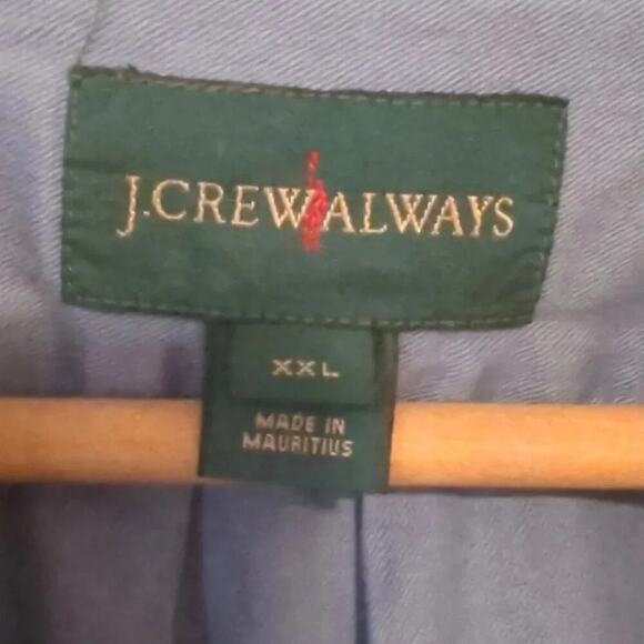 J  Crew Always Chambray Long Sleeve 100% Cotton Button Up Shirt Men's XXL - Picture 2 of 8